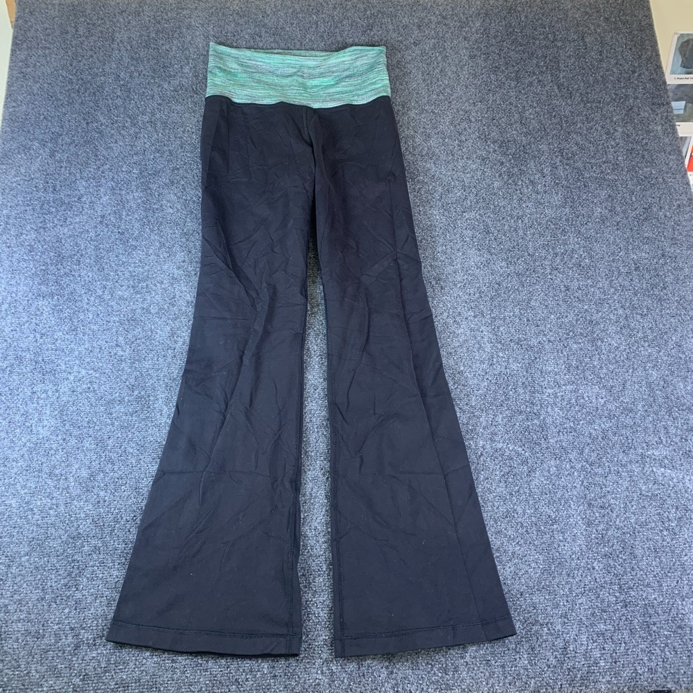 Lululemon Yoga Flare Pant Womens 25x31 Black Pull On Running Training READ